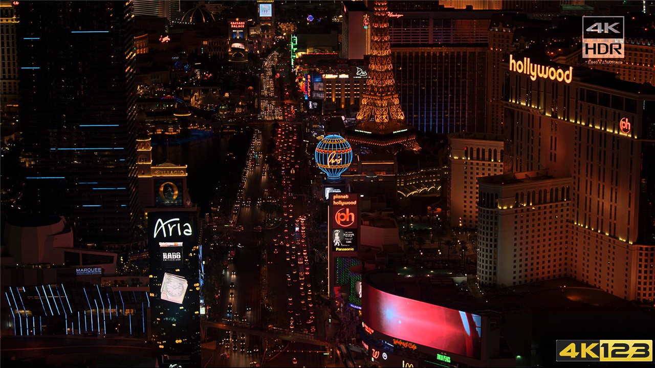 OLED电视专用演示片！SONY 4K HDR《城市夜景》 黑得很纯粹，艳得很出彩！